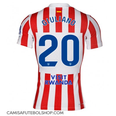 Camisa de time de futebol Atletico Madrid Giuliano Simeone #20 Replicas 1º Equipamento 2025-26 Manga Curta Camisa de time de futebol Atletico Madrid Giuliano Simeone #20 Replicas 1º Equipamento 2025-26 Manga Curta